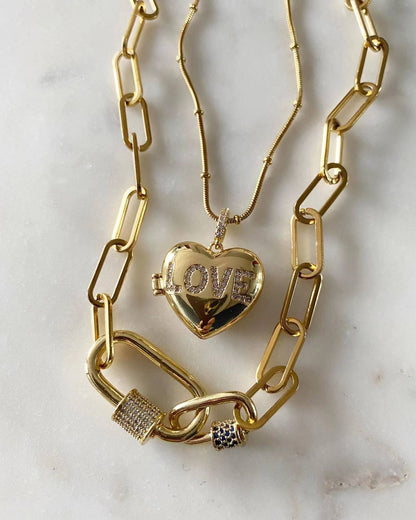 Love Locked Necklace Set