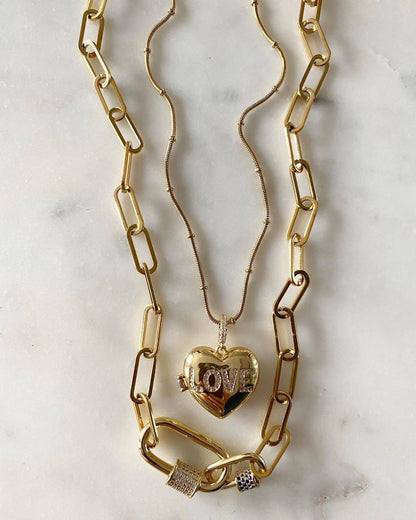 Love Locked Necklace Set