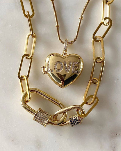 Love Locked Necklace Set