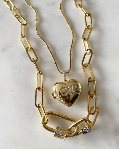 Love Locked Necklace Set