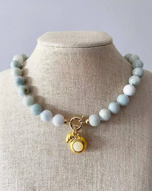 Money Bag Light Jade Necklace