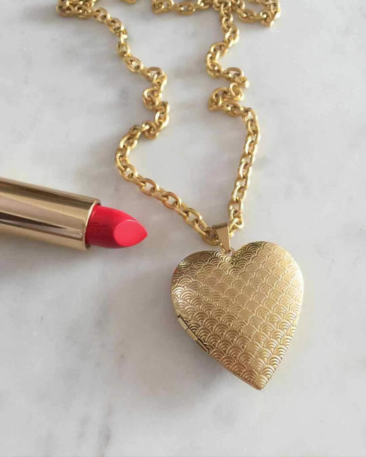 Esme Heart Locket Necklace (Large)