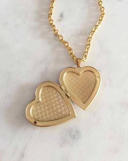 Esme Heart Locket Necklace (Large)