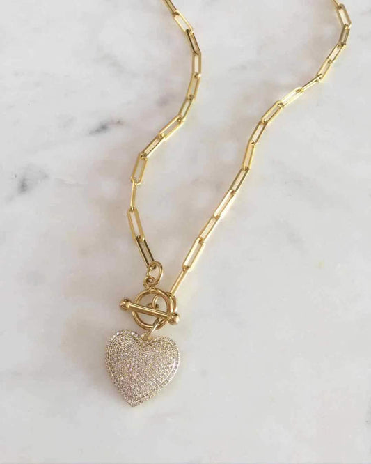 Lovestruck with Paperclip Chain Necklace