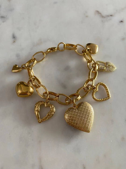 Limited Edition “You are mine” Heart Charm Bracelet