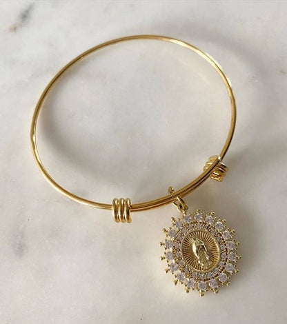 Our Lady of Guadalupe With Diamonds Bangle