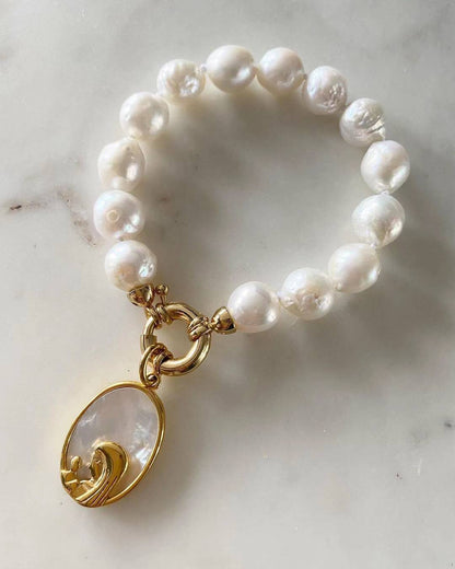 Our Lady of Lourdes Baroque Pearl Bracelet