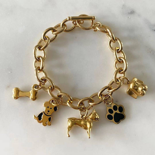 Dog Themed Charm Bracelet