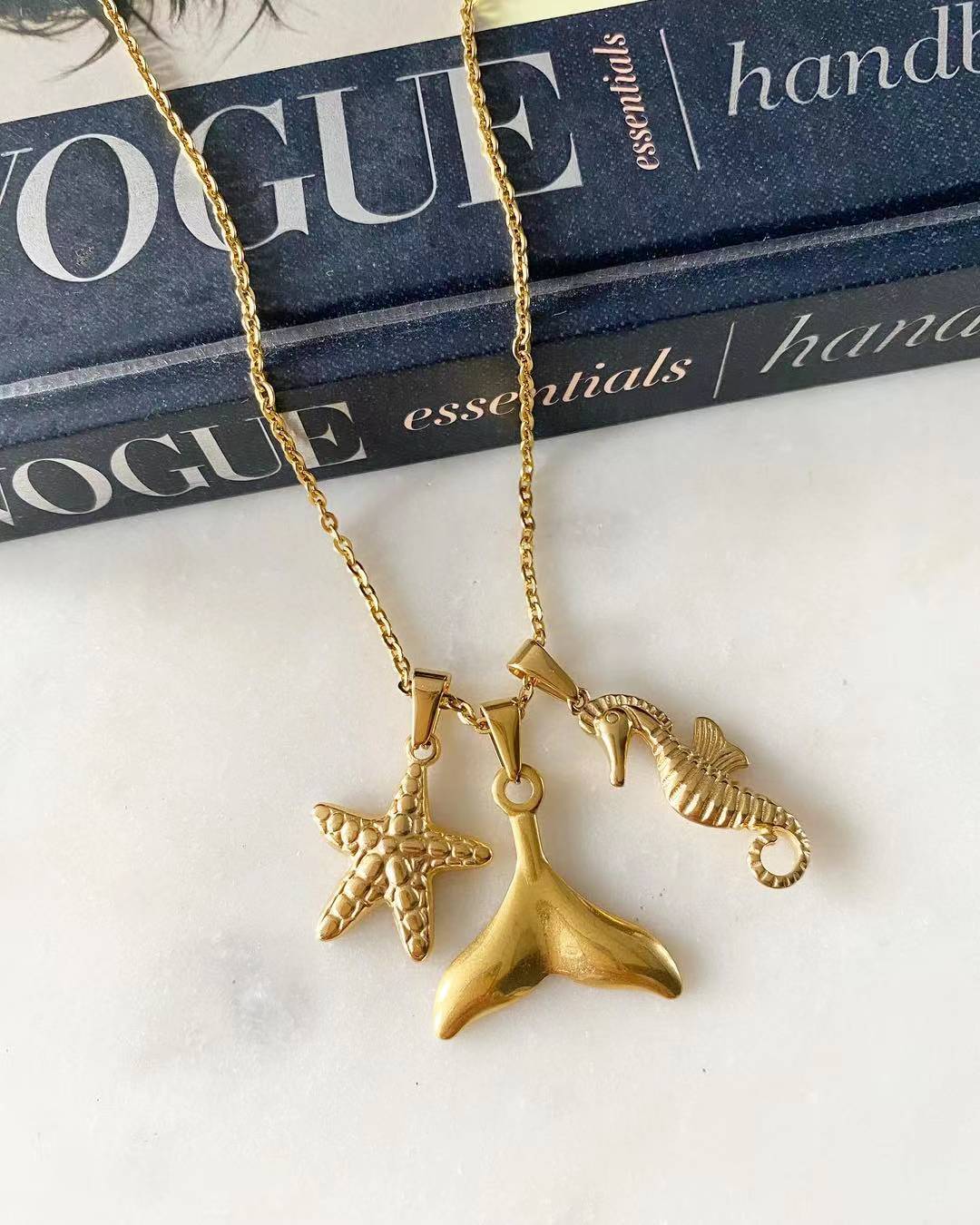 Starfish • Mermaid • Seahorse Seascape Necklace