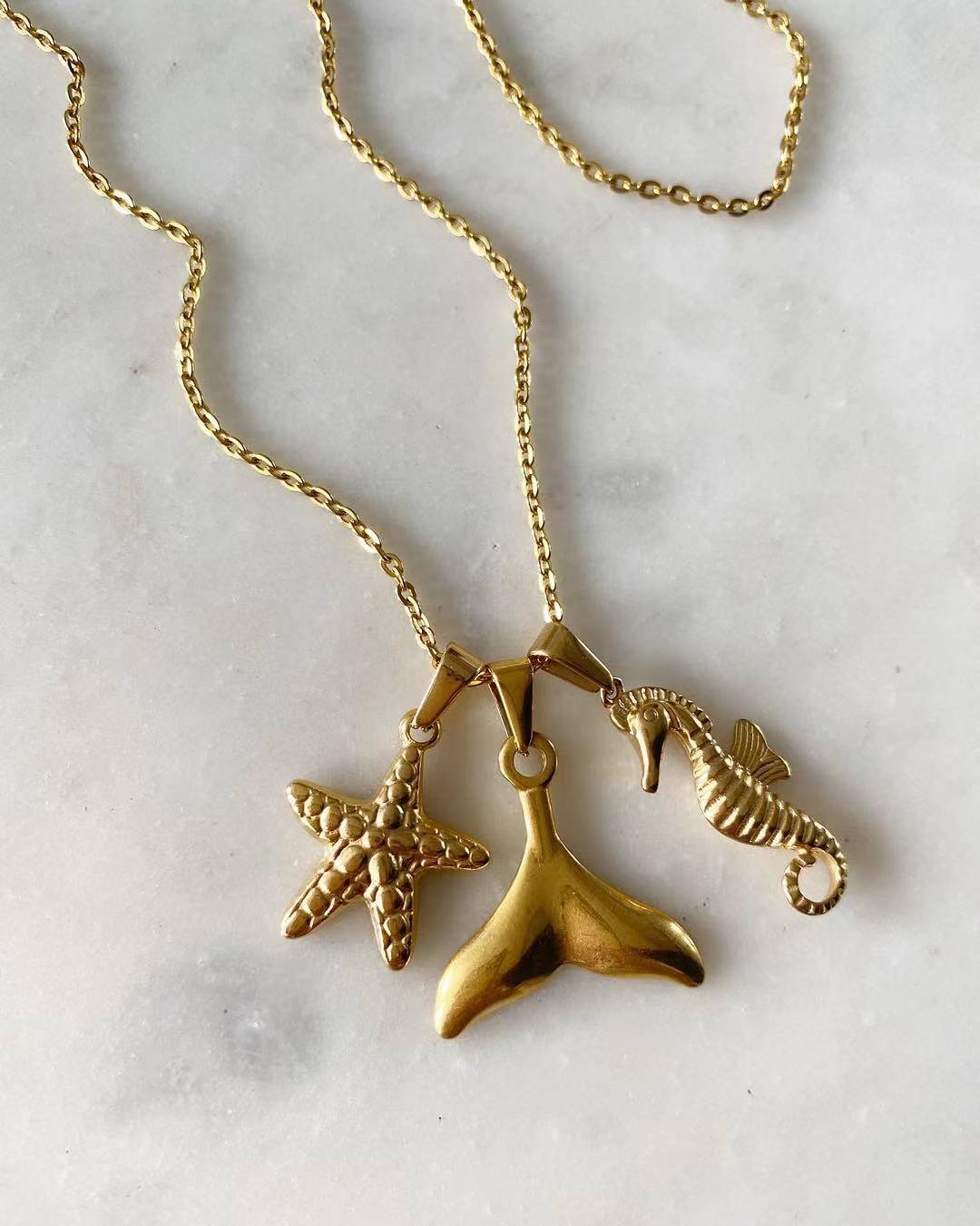 Starfish • Mermaid • Seahorse Seascape Necklace