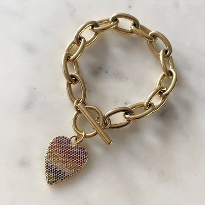 Multicolored Amore Vintage Chain Bracelet