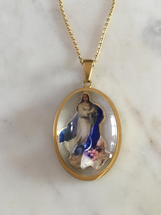 Immaculate Conception Dome Pendant