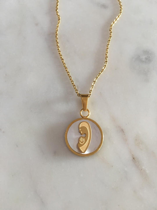 Our Lady of Lourdes (Round) Pendant