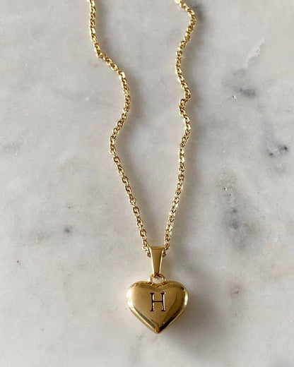Letter in Heart Necklace