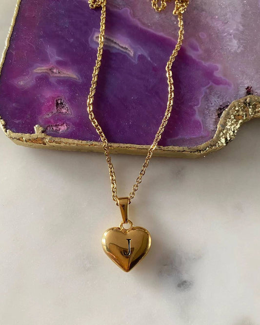 Letter in Heart Necklace