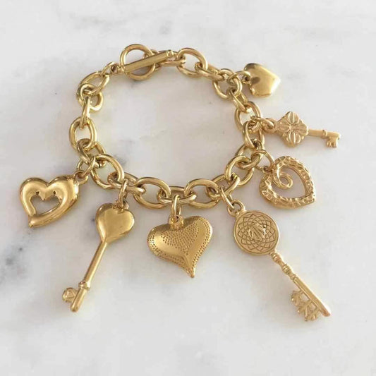 Heart & Key Love Bracelet